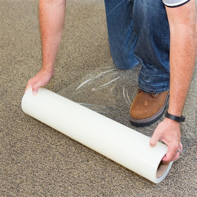 Gorchudd Gludiog Ffilm Amddiffyn Carped Dros Dro Clir